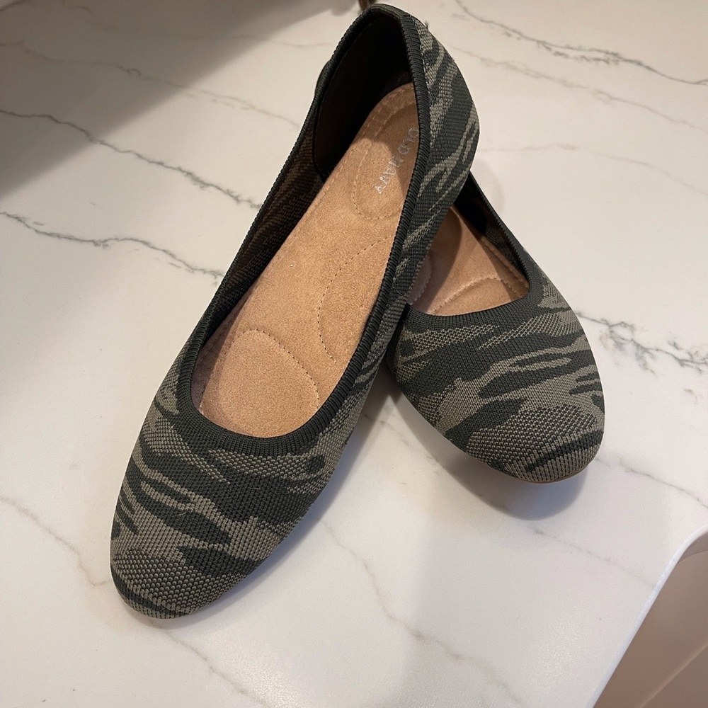 COPY - Knit Camouflage Ballet Flats